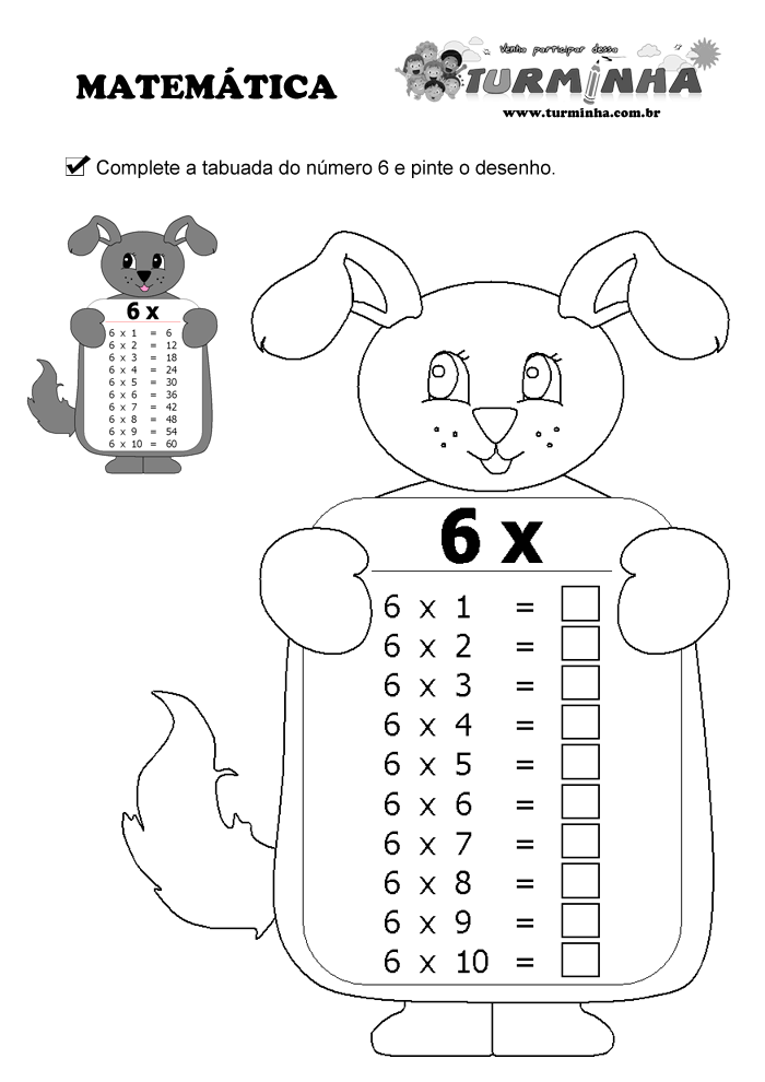 Quebra Cabeça Com as Tabuadas de Multiplicar do 2 e 3.