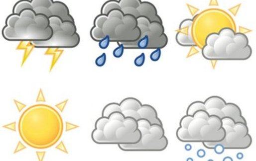 desenhos de nuvens nublada de chuva sol neve