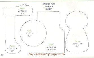moldes de bonecas de tecido