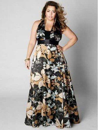 vestidos de malha para gordas floral