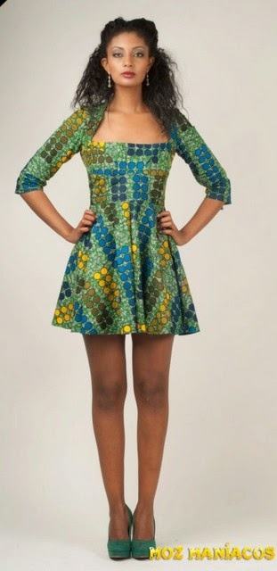 vestidos-curtos-de-capulana-manga-3-quartos