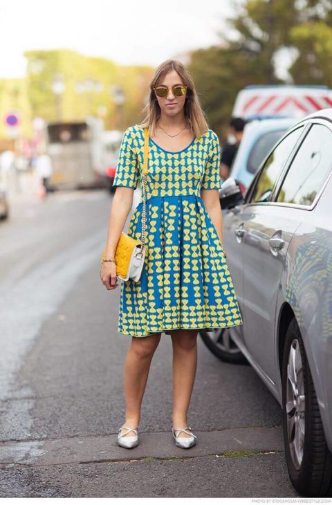 Vestido longo com sales sapatilha bico fino