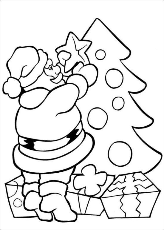 Diversos Desenhos do Papai Noel para Imprimir e Colorir